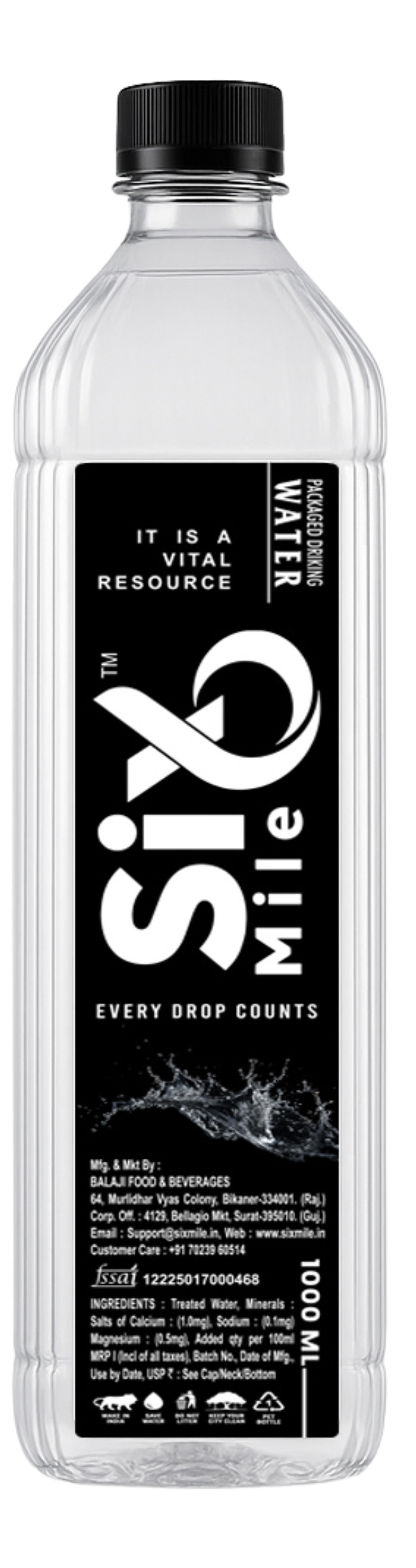 SixMile® 1 Liter Bottle